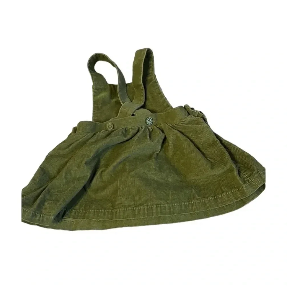Carters 9months corduroy green overall skirt